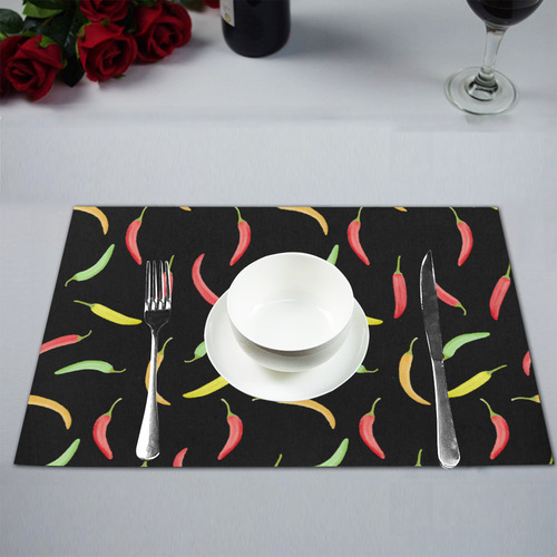 Chili Peppar, food Placemat 12’’ x 18’’ (Four Pieces)