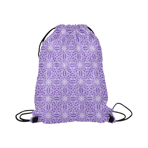 Sexy Purple Lace Large Drawstring Bag Model 1604 (Twin Sides)  16.5"(W) * 19.3"(H)