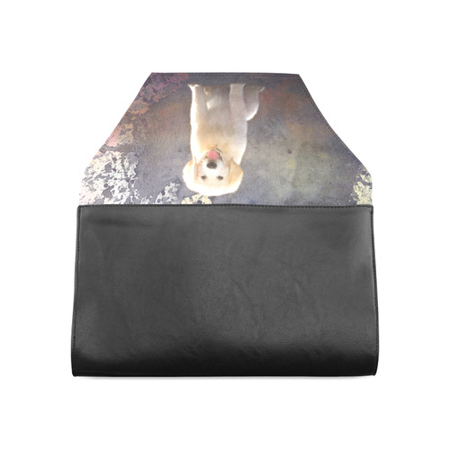 A cute painting golden retriever puppy Clutch Bag (Model 1630)