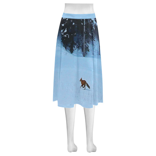 Fox on the Run Mnemosyne Women's Crepe Skirt (Model D16)