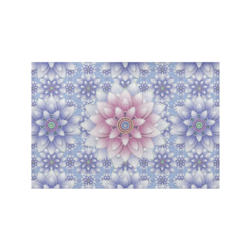 ornaments pink, blue, pattern Placemat 12’’ x 18’’ (Set of 4)