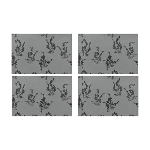Tiny black flowers Placemat 12’’ x 18’’ (Four Pieces)