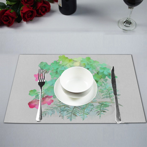 Nasty Woman, floral watercolor Placemat 12’’ x 18’’ (Set of 4)