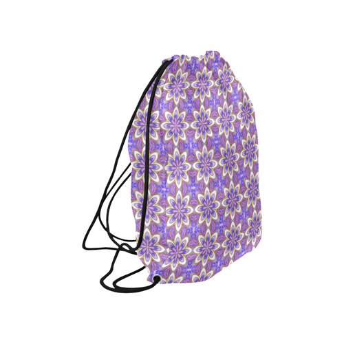 Lavender Geometric Large Drawstring Bag Model 1604 (Twin Sides)  16.5"(W) * 19.3"(H)