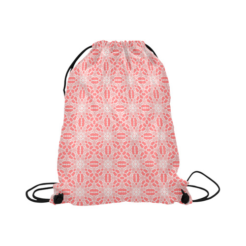 Sexy Coral Lace Large Drawstring Bag Model 1604 (Twin Sides)  16.5"(W) * 19.3"(H)
