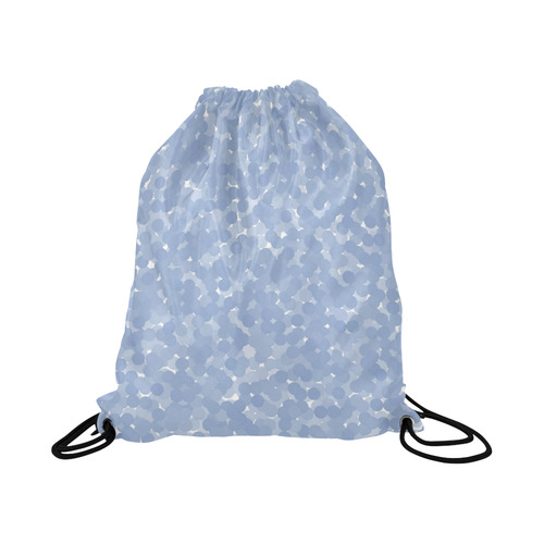 Serenity Polka Dot Bubbles Large Drawstring Bag Model 1604 (Twin Sides)  16.5"(W) * 19.3"(H)
