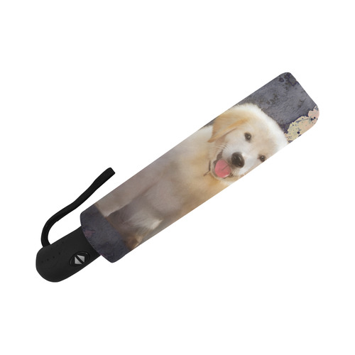 A cute painting golden retriever puppy Auto-Foldable Umbrella (Model U04)