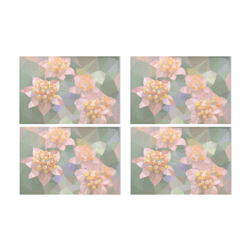 Low Poly Flowers Placemat 12’’ x 18’’ (Set of 4)