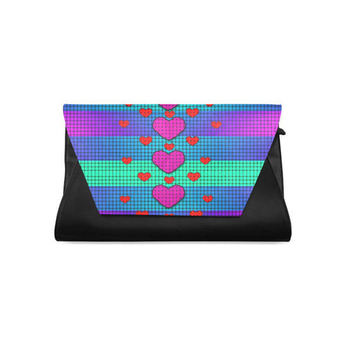 hearts and rainbows Clutch Bag (Model 1630)