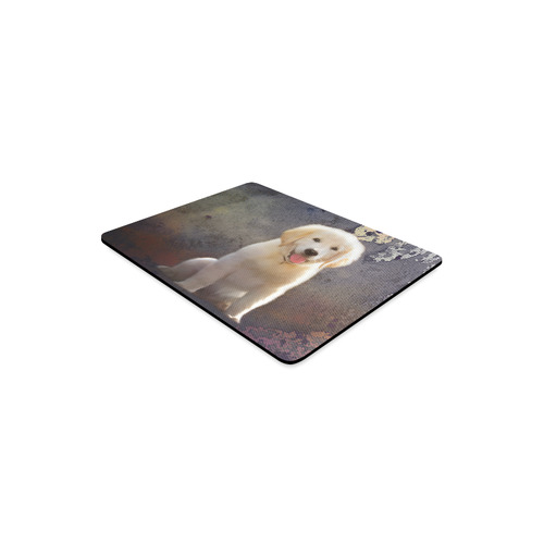 A cute painting golden retriever puppy Rectangle Mousepad