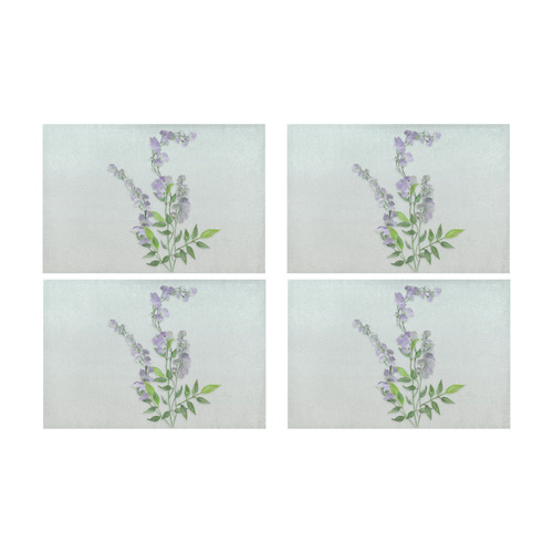 Purple tiny  flower, watercolor Placemat 12’’ x 18’’ (Four Pieces)