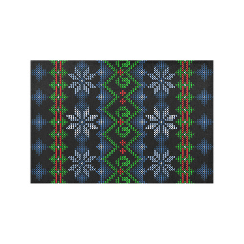 Ugly Christmas Sweater Knit, Christmas Placemat 12’’ x 18’’ (Four Pieces)