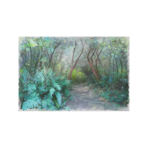 Bush, original watercolor painting, , landscape Placemat 12’’ x 18’’ (Set of 4)