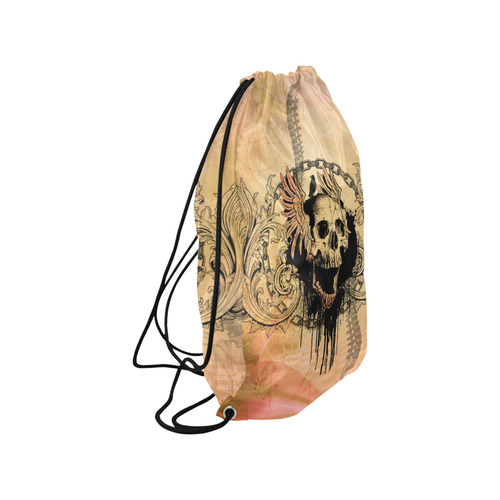 Amazing skull with wings Small Drawstring Bag Model 1604 (Twin Sides) 11"(W) * 17.7"(H)