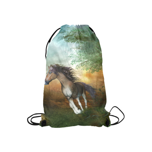 Wonderful running horse Small Drawstring Bag Model 1604 (Twin Sides) 11"(W) * 17.7"(H)