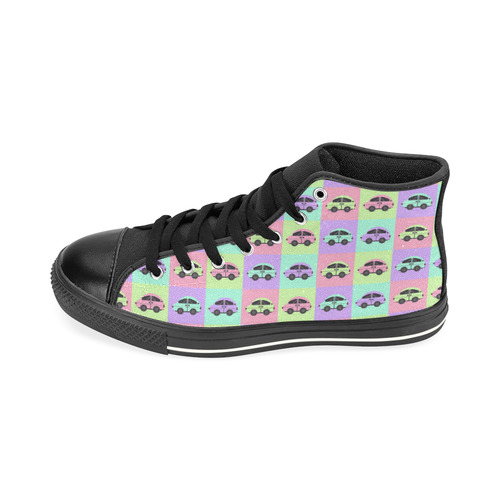 Pop Cars High Top Canvas Shoes for Kid (Model 017)
