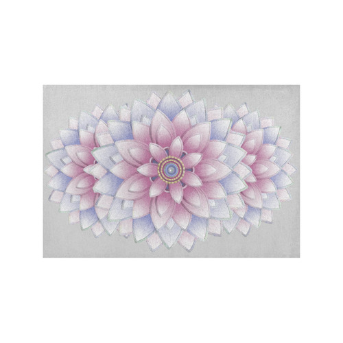 ornament pink, blue, floral pattern Placemat 12’’ x 18’’ (Set of 4)
