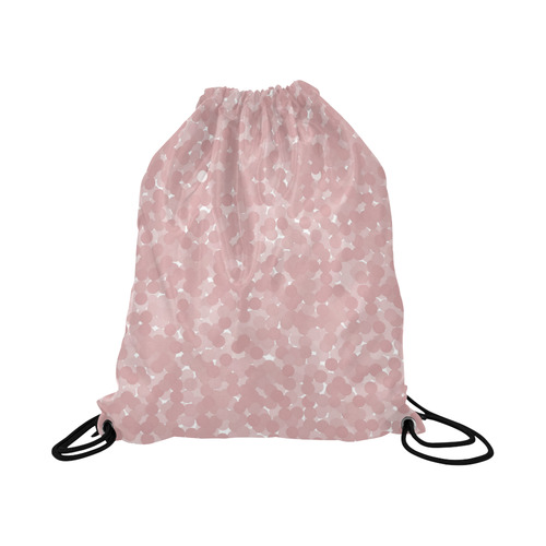 Bridal Rose Polka Dot Bubbles Large Drawstring Bag Model 1604 (Twin Sides)  16.5"(W) * 19.3"(H)