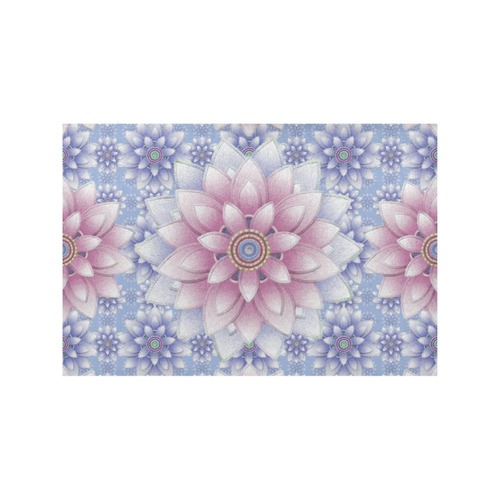 Ornaments pink+blue, pattern Placemat 12’’ x 18’’ (Four Pieces)