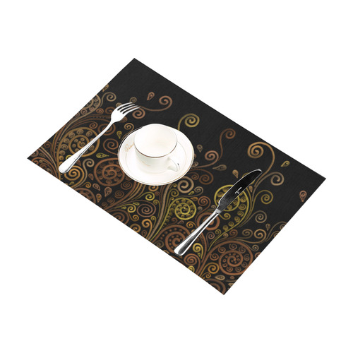 3D Psychedelic, Sand Clock Placemat 12’’ x 18’’ (Set of 4)