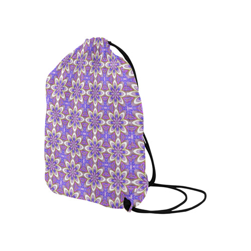 Lavender Geometric Large Drawstring Bag Model 1604 (Twin Sides)  16.5"(W) * 19.3"(H)