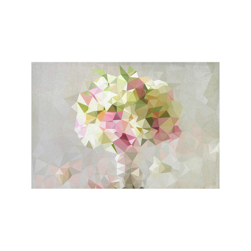 Low Poly Pastel Flowers Placemat 12’’ x 18’’ (Set of 4)