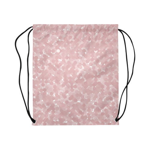 Bridal Rose Polka Dot Bubbles Large Drawstring Bag Model 1604 (Twin Sides)  16.5"(W) * 19.3"(H)