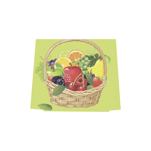 Fruit Basket Cherry Berry Apple Green Grapes Euramerican Tote Bag/Small (Model 1655)