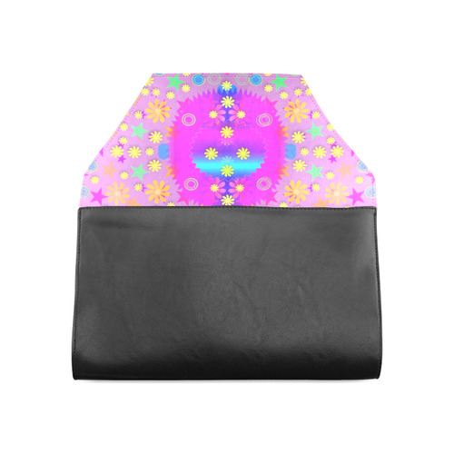 Sparkling colors and flowers Clutch Bag (Model 1630)
