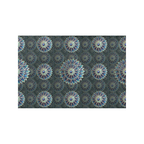 Blue mosaic flower Placemat 12’’ x 18’’ (Four Pieces)
