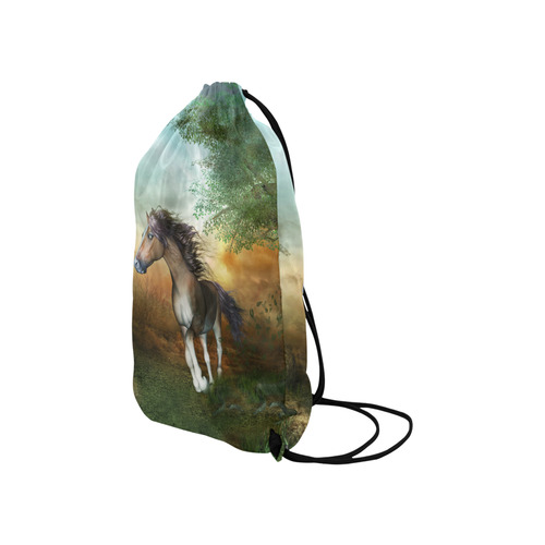 Wonderful running horse Small Drawstring Bag Model 1604 (Twin Sides) 11"(W) * 17.7"(H)