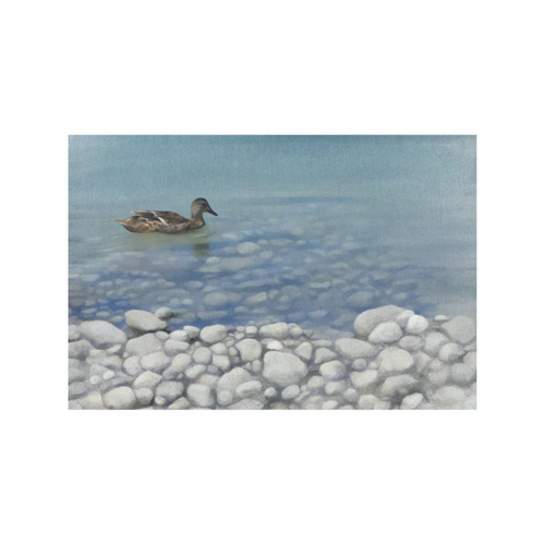 Swimming Duck, watercolor bird Placemat 12’’ x 18’’ (Four Pieces)