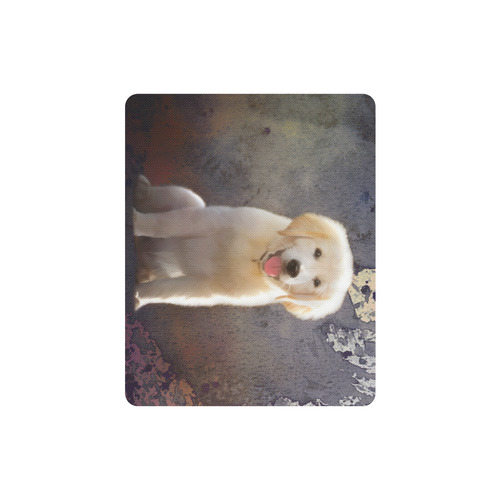 A cute painting golden retriever puppy Rectangle Mousepad