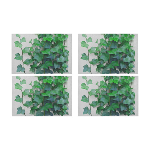 Vines, climbing plant watercolor Placemat 12’’ x 18’’ (Set of 4)