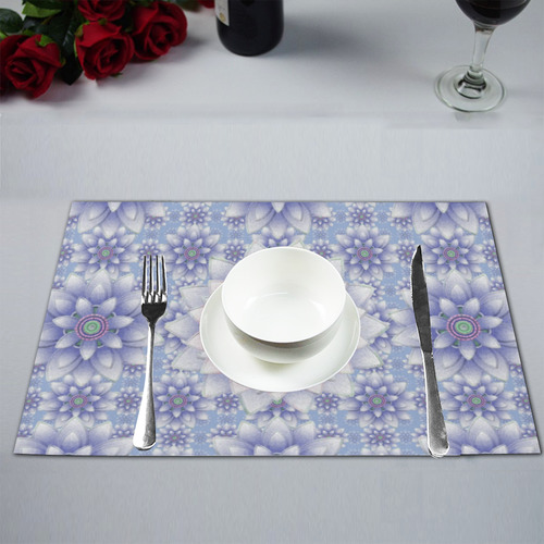 ornaments pink, blue, pattern Placemat 12’’ x 18’’ (Set of 4)