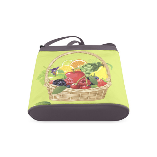 Fruit Basket Cherry Berry Apple Green Grapes Crossbody Bags (Model 1613)