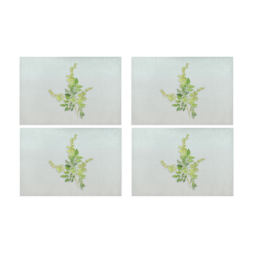 Yellow tiny flower, watercolor Placemat 12’’ x 18’’ (Set of 4)