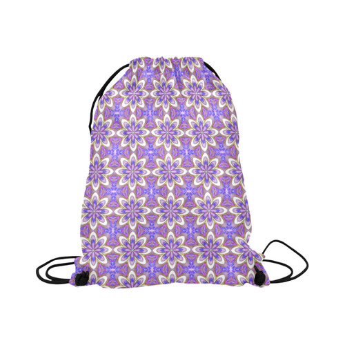 Lavender Geometric Large Drawstring Bag Model 1604 (Twin Sides)  16.5"(W) * 19.3"(H)