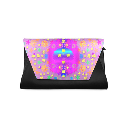 Sparkling colors and flowers Clutch Bag (Model 1630)