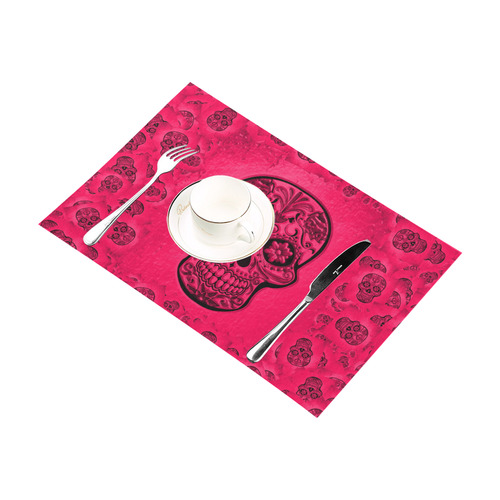 Skull20170266_by_JAMColors Placemat 12’’ x 18’’ (Set of 4)