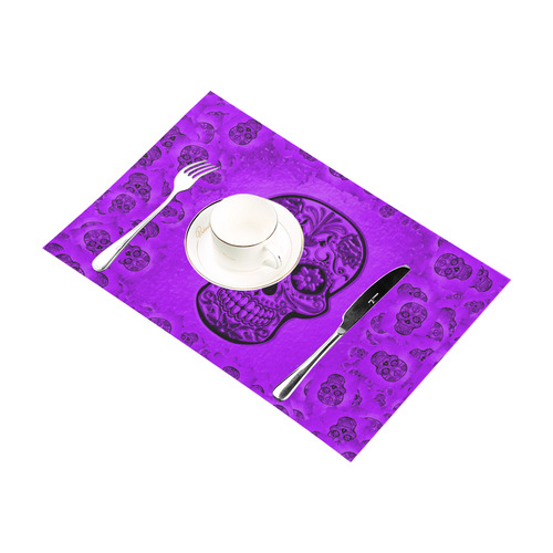 Skull20170263_by_JAMColors Placemat 12’’ x 18’’ (Set of 4)