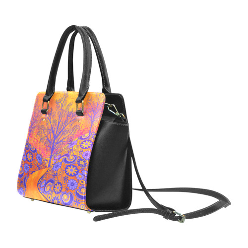 Sunset Park Colorful Tree Print by Juleez Classic Shoulder Handbag (Model 1653)