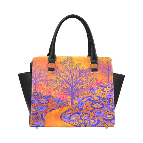 Sunset Park Colorful Tree Print by Juleez Classic Shoulder Handbag (Model 1653)