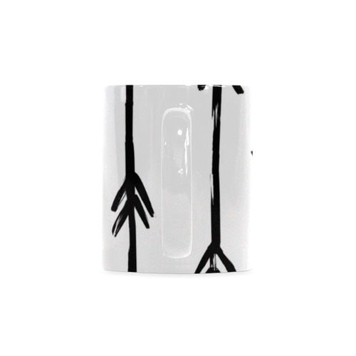 black and white doodle arrows White Mug(11OZ)