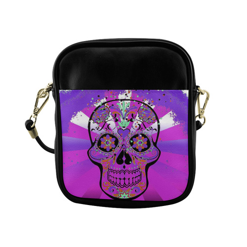 psychedelic Pop Skull 317J by JamColors Sling Bag (Model 1627)