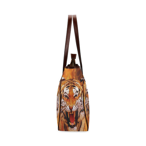 Tiger and Flame Classic Tote Bag (Model 1644)