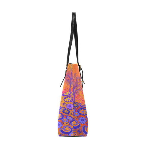 Sunset Park Flowers Colorful Print Handbag by Juleez Euramerican Tote Bag/Small (Model 1655)