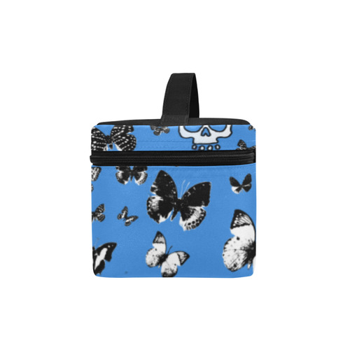 Blue Skulls & Butterflies Lunch Bag/Large (Model 1658)