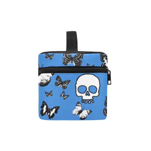 Blue Skulls & Butterflies Lunch Bag/Large (Model 1658)