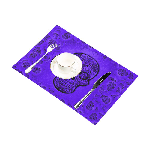 Skull20170262_by_JAMColors Placemat 12’’ x 18’’ (Set of 4)